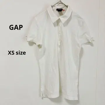 갭 GAP 스트레치 폴로 셔츠 XS 화이트 반팔 스포츠