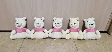 푸우 봉제 인형 5체 세트