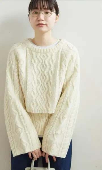 Shetland 케이블 풀오버 fig London