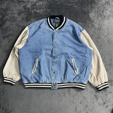 90s CAMBRIDGE 데님 스타디움 재킷 안감 퀼팅