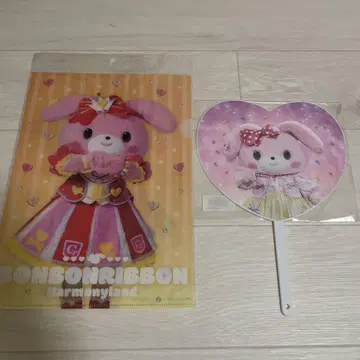 BONBONRIBBON 부채와 파일 세트