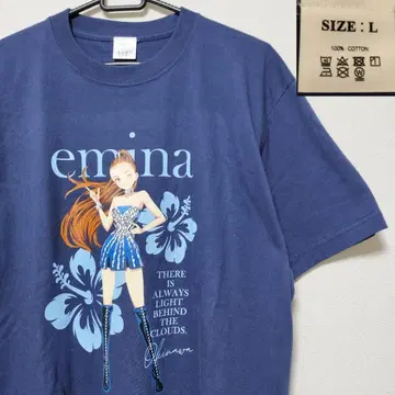 아무로 나미에 T셔츠 emina L 사이즈 새상품급 네이비