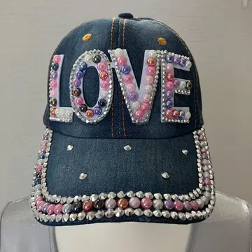 y2k 헤이세이 갸루 LOVE 데님 캡 히메갸루