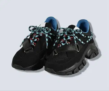 OMMO TWIST LACE BELTED SNEAKERS