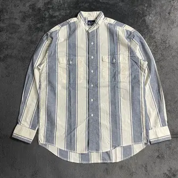 90년대 Wrangler 랭글러 노카라 긴팔 셔츠 스트라이프