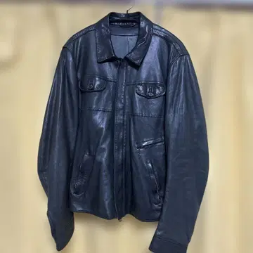 이탈리아제 가죽 자켓 L 블랙
