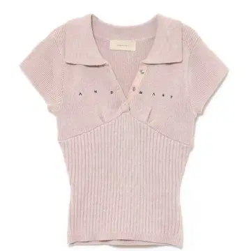 andmary 앤드마리 Lindsay logo tops pink