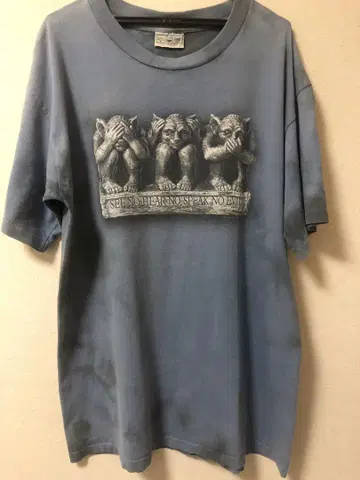 1993년 빈티지 티셔츠 L 사이즈 원숭이 디자인 USA 제작