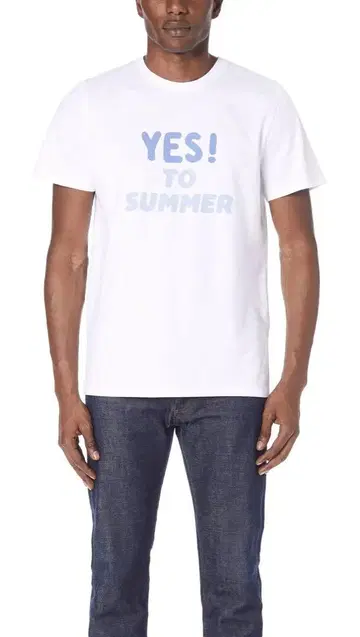 A.P.C. 화이트 YES to Summer 티셔츠