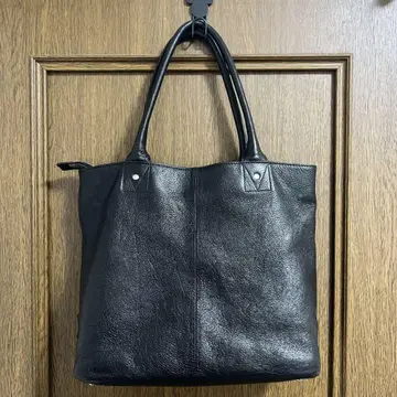 가죽 토트백 블랙