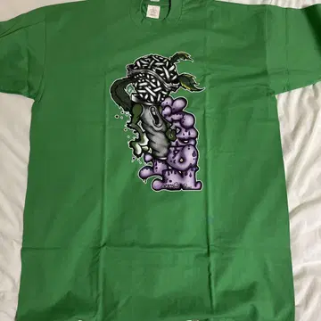 그래픽 프린트 그린 컬러 티셔츠 2XL Tall