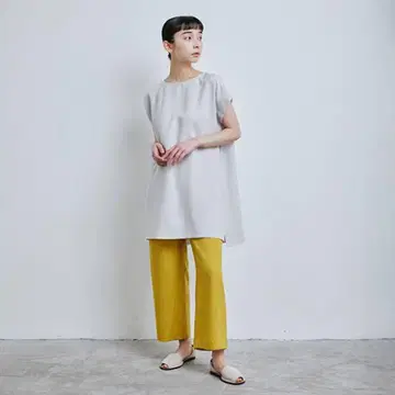 나카가와 마사시치 상점 린넨 썸머 팬츠 노랑