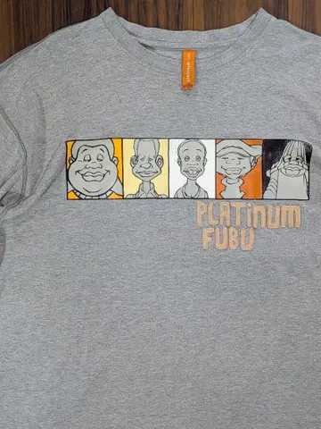 Y2K PLATINUM FUBU 캐릭터 티셔츠 L 플래티넘후부