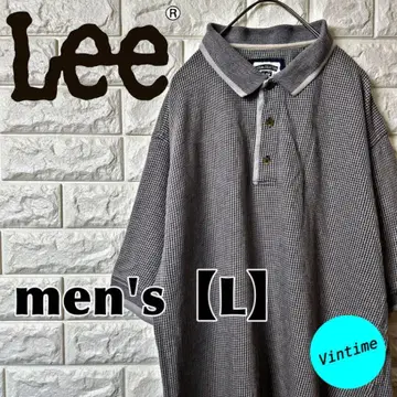AM35 [ Lee ] 무지 피케 셔츠 [ 남성용 L ] 그레이