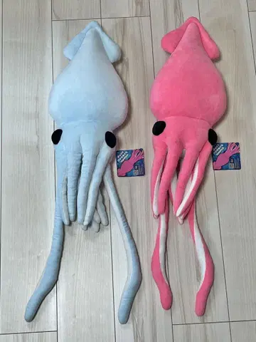 빵빵한 거대 오징어 봉제 인형 스카이블루 핑크