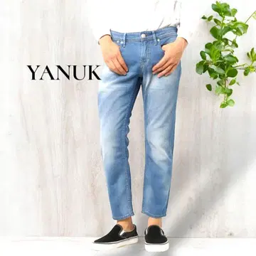 YANUK 야누크 MICHEL CROP 데님 청바지 스트레치 28