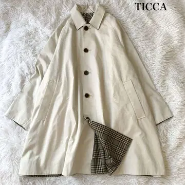 TICCA 리버서블 스텐 칼라 숏코트 체크 정가 7.9만