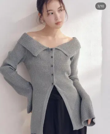Andequal glitter rib knit =/ BLUE