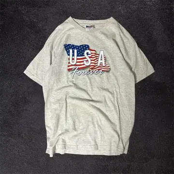 90년대 USA 생산 그레이 바디 국기 시티 보이 헤비 웨이트 Hanes