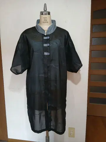 여름용 기모노 사 리메이크 네이비 비침 있는 가디건