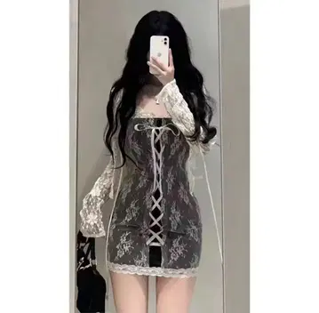 suzen 알리에크 레이스 원피스 셋업