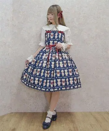 axes femme kawaii 플러피 베어 점프스커트