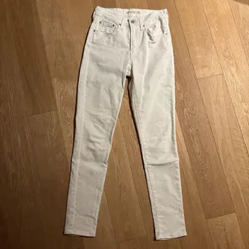 721 HIGH RISE SKINNY 화이트 데님 27