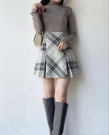 스나이델 로빙 미니 체크 스커트
