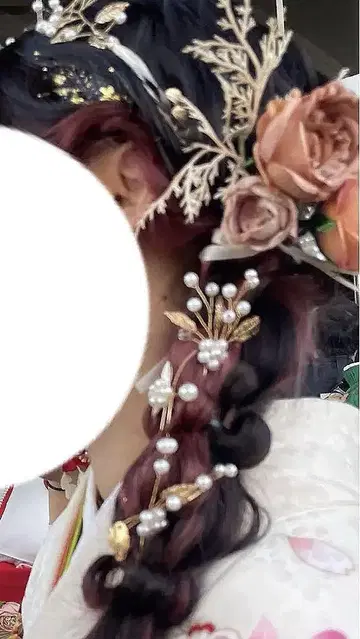 후리소데용 머리 장식 일본 의류 헤어 액세서리 성인식