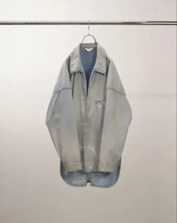 ancellm AGING CHAMBRAY LONG SHIRT INDIGO