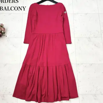 BORDERS at BALCONY 롱 원피스 티어드 빨간색
