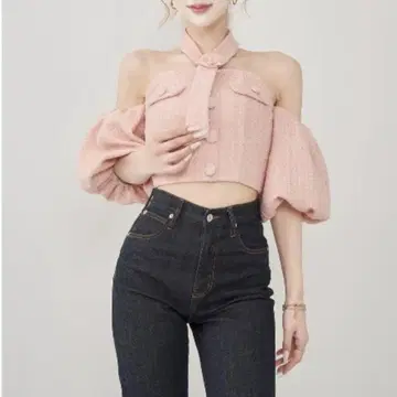 Darich off shoulder tweed tops