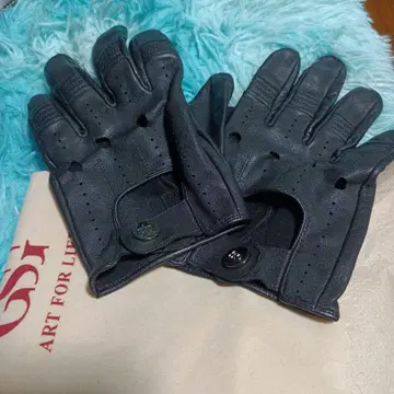 블랙 가죽 드라이빙 그로브 가죽 장갑 S 사이즈