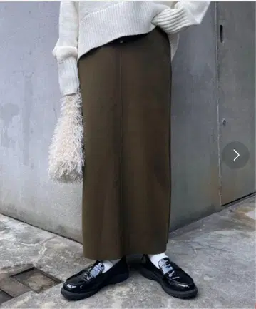 차오패닉 티피 멜톤 스커트 카키 프리