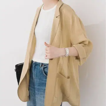 Spick and Span 라미 믹스 시어 자켓