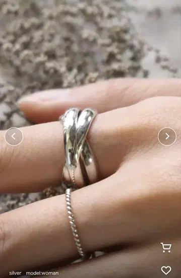 YArKA 야르카 silver925 3 레이어 플레이트 반지