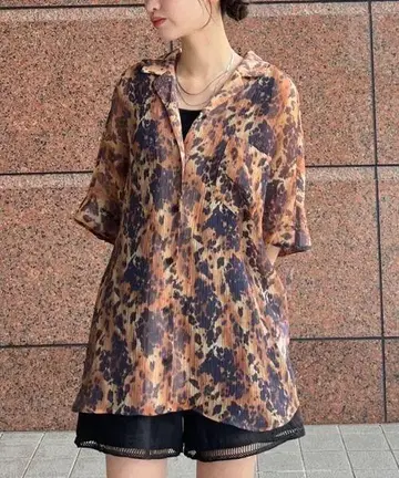지나시스 요류 거즈 모듬 애니멀 셔츠