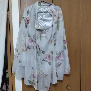꽃무늬 쉬폰 플레어 스커트