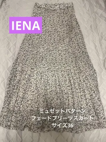 IENA 뮤겟 패턴 페이드 플리츠 스커트 사이즈 36