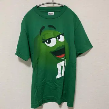 새상품급 구제 의류 m&m's 그린 초콜릿 빅 프린트 T셔츠 S
