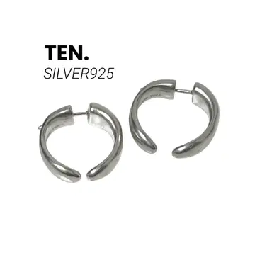 TEN. 텐 워프 귀걸이 SV 실버 925 양쪽 귀걸이 정가 19800엔