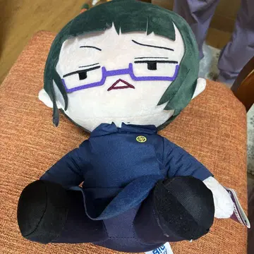 봉제 인형 파란색 의류 초록 머리 주술회전