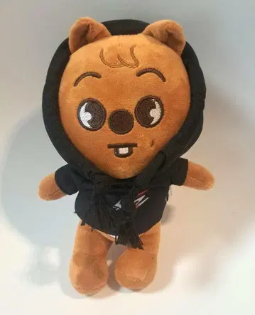 후드 부착 곰 봉제 인형 약 25cm