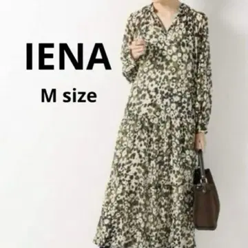 IENA Deveaux 30주년 티어드 맥시 원피스 레오파드 꽃무늬 38