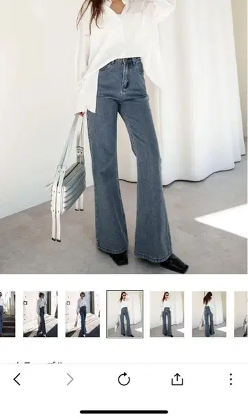 다크 블루 부츠컷 데님