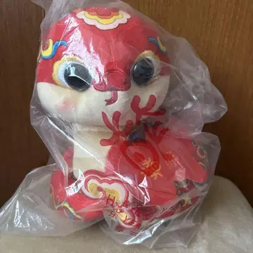 빨간 뱀 봉제 인형 띠 행운의 물건 2 대