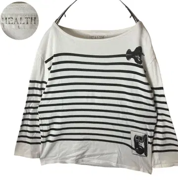 일본제 HEALTH 헬스 네이비 세인트 제임스 T셔츠 L 사이즈