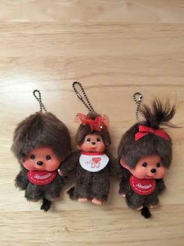 몬치치 봉제 인형 키링 3세트