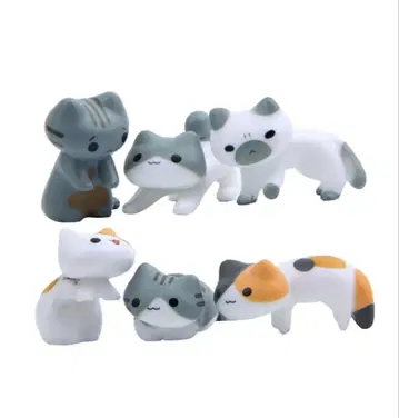쪼꼬리 고양이 6개 세트 새상품 캡슐 토이