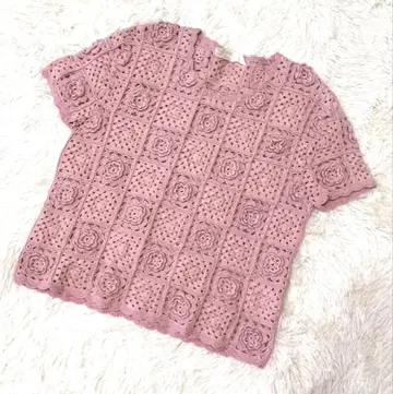 [ 레어 ] PINK HOUSE 핑크하우스 귀여운 반팔 상의 꽃